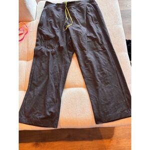 Lululemon Mens Kung Fu Pant Charcoal Heather Gray Wide Leg Yoga Sweatpant 26 I/s